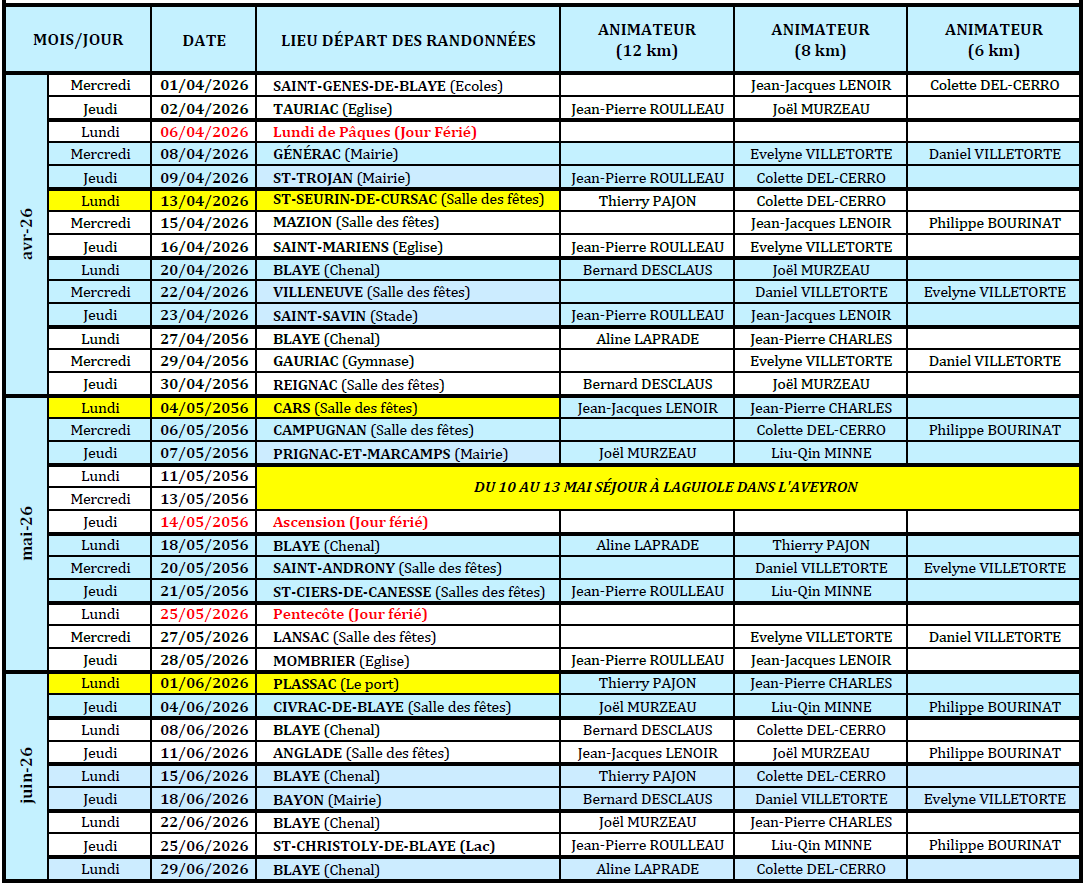 Hebdo 2eme trimestre 2026